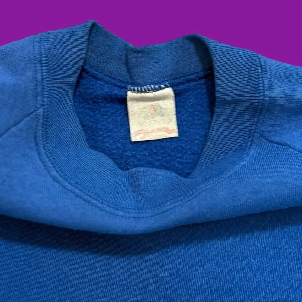80s Fruit of the Loom Blue Crewneck Sweatshirt